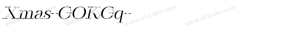 Xmas-GOKGq字体转换