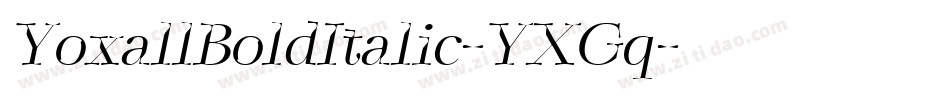 YoxallBoldItalic-YXGq字体转换