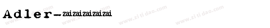 Adler字体转换