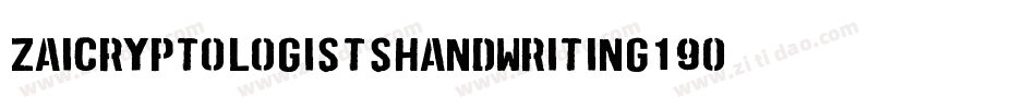 ZaiCryptologistsHandwriting1905-1GjVj字体转换