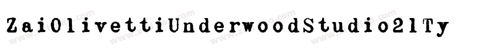 ZaiOlivettiUnderwoodStudio21Typewriter-jE90l字体转换