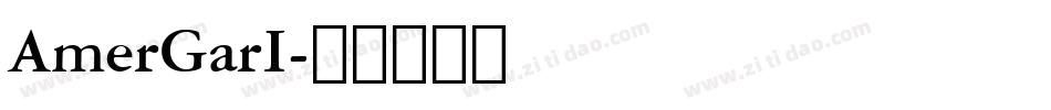 AmerGarI字体转换