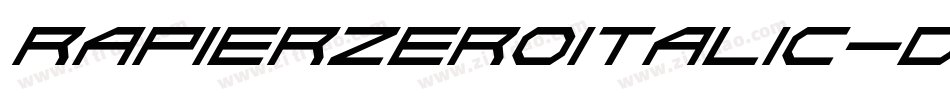 RapierZeroItalic-DyK3字体转换