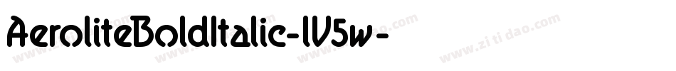 AeroliteBoldItalic-lV5w字体转换