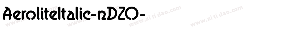 AeroliteItalic-nDZO字体转换