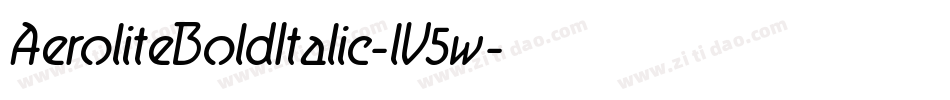AeroliteBoldItalic-lV5w字体转换