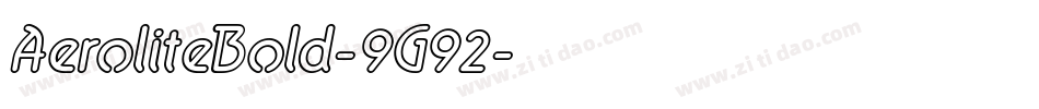 AeroliteBold-9G92字体转换