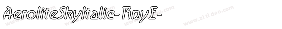 AeroliteSkyItalic-RnyE字体转换