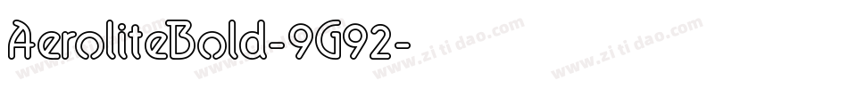 AeroliteBold-9G92字体转换