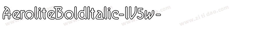 AeroliteBoldItalic-lV5w字体转换