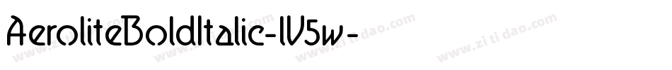 AeroliteBoldItalic-lV5w字体转换