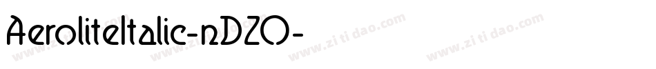 AeroliteItalic-nDZO字体转换