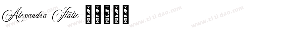 Alexandra-Italic字体转换