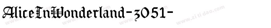 AliceInWonderland-z051字体转换