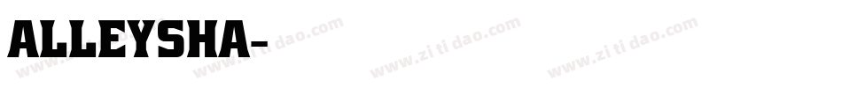 Alleysha字体转换