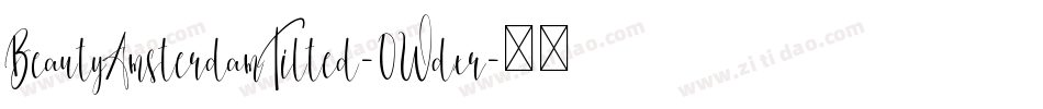 BeautyAmsterdamTilted-0Wdxr字体转换