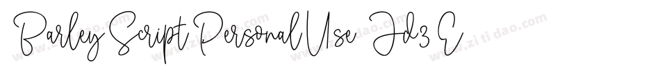 BarleyScriptPersonalUse-Jd3E字体转换
