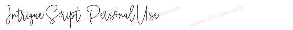 IntriqueScript_PersonalUse字体转换