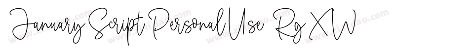 JanuaryScriptPersonalUse-RgXW字体转换