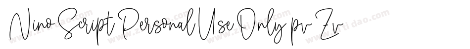 NinoScriptPersonalUseOnly-pvZv字体转换