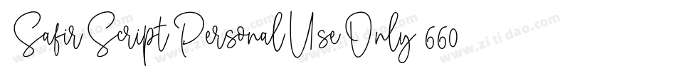 SafirScriptPersonalUseOnly-660q字体转换