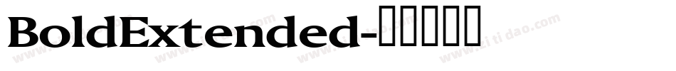 BoldExtended字体转换