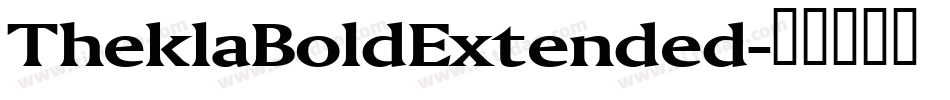 TheklaBoldExtended字体转换