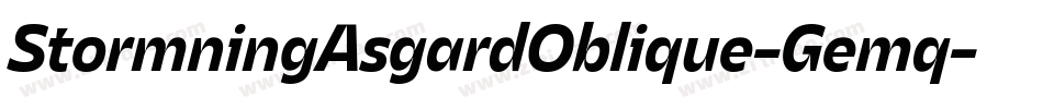 StormningAsgardOblique-Gemq字体转换