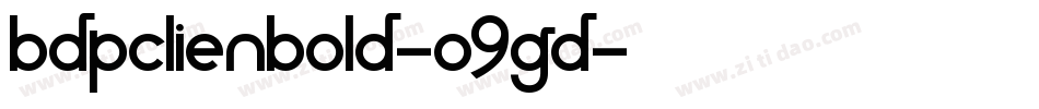 BdpClienBold-o9Gd字体转换
