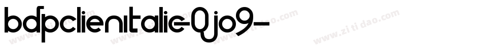 BdpClienItalic-0jo9字体转换