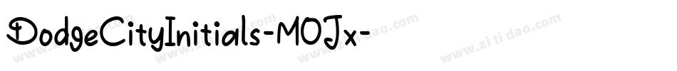 DodgeCityInitials-MOJx字体转换