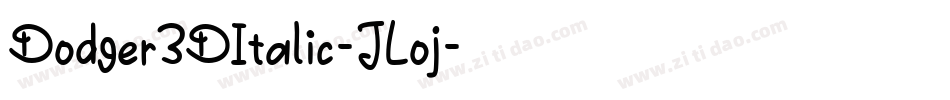 Dodger3DItalic-JLoj字体转换