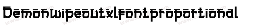 Demonwipeoutxlfontproportional-7OqP字体转换