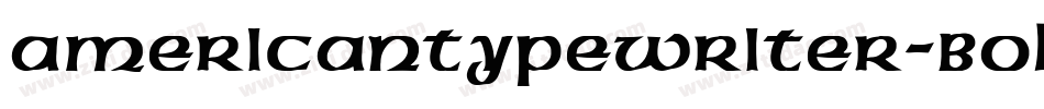 AmericanTypewriter-Bold字体转换