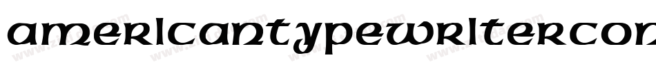 AmericanTypewriterConBQ-Bold字体转换