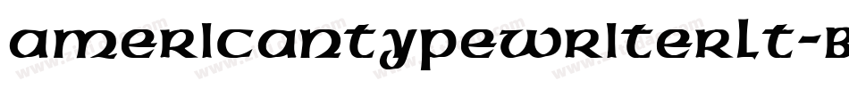 AmericanTypewriterLT-Bold字体转换