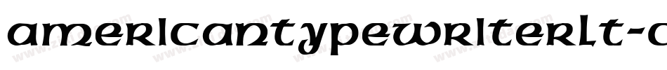 AmericanTypewriterLT-CondA字体转换