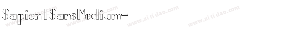 SapientSansMedium字体转换