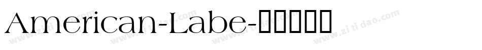 American-Labe字体转换