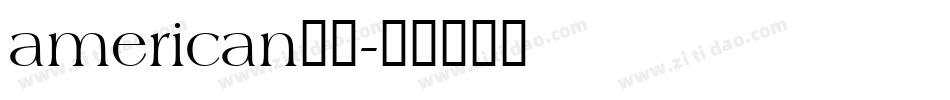 american字体字体转换