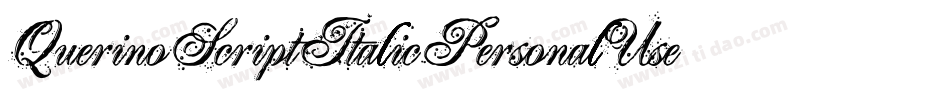 QuerinoScriptItalicPersonalUse-0WvJv字体转换