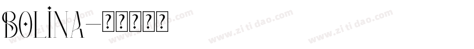 Bolina字体转换