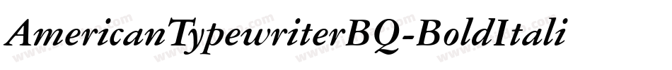 AmericanTypewriterBQ-BoldItalic字体转换