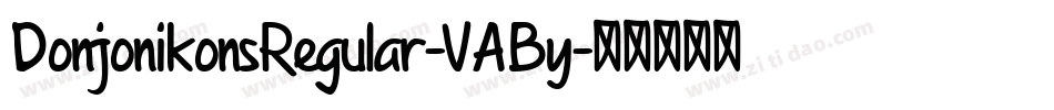 DonjonikonsRegular-VABy字体转换