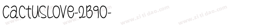 CactusLove-2B9o字体转换