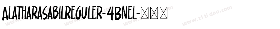 Alatharasabilreguler-4Bnel字体转换