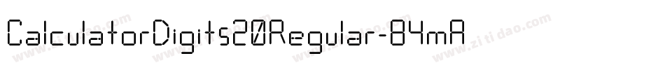 CalculatorDigits20Regular-84mA字体转换