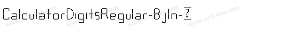 CalculatorDigitsRegular-Bjln字体转换