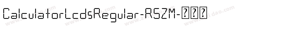 CalculatorLcdsRegular-R5ZM字体转换