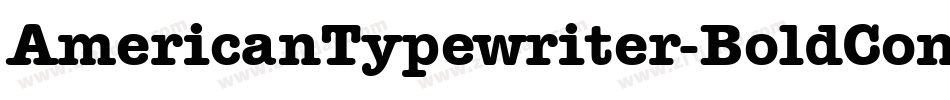 AmericanTypewriter-BoldCond字体转换